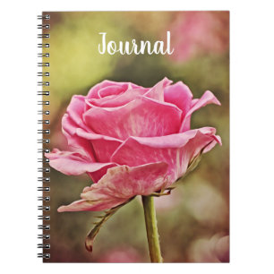 Snygg Rosa ros Art Journal bärbar dator Anteckningsbok