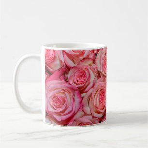 Snygg rosa ros kaffemugg