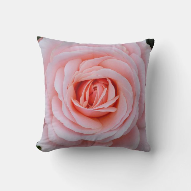 Snygg rosa ros kudde (Framsida)