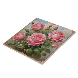 Snygg Rosa ros Modern Collection Kakelplatta