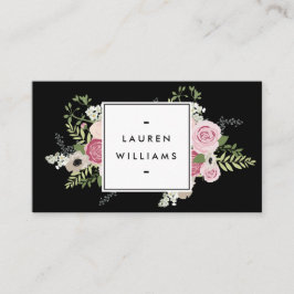 Snygg Rosa ros Modern Elegance II Visitkort