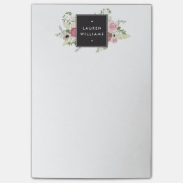 Snygg Rosa ros Modern Elegance Post-it Block