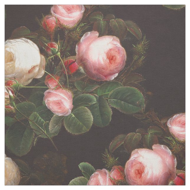 Snygg Rosa ros och Buds Tyg (Provkarta)