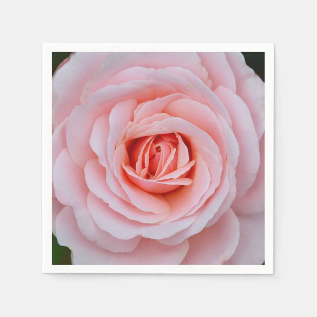 Snygg rosa ros pappersservett (Framsidan)