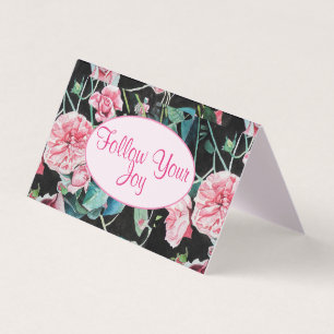 Snygg Rosa ros Ro följer ditt Joy Card Kort