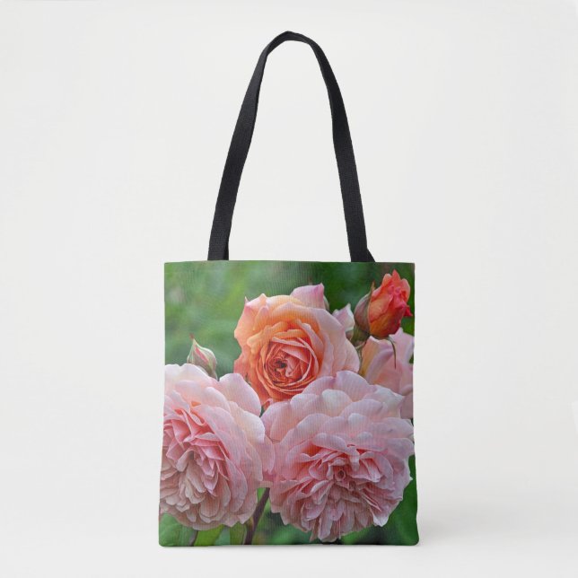 Snygg rosa ros tygkasse (Framsida)