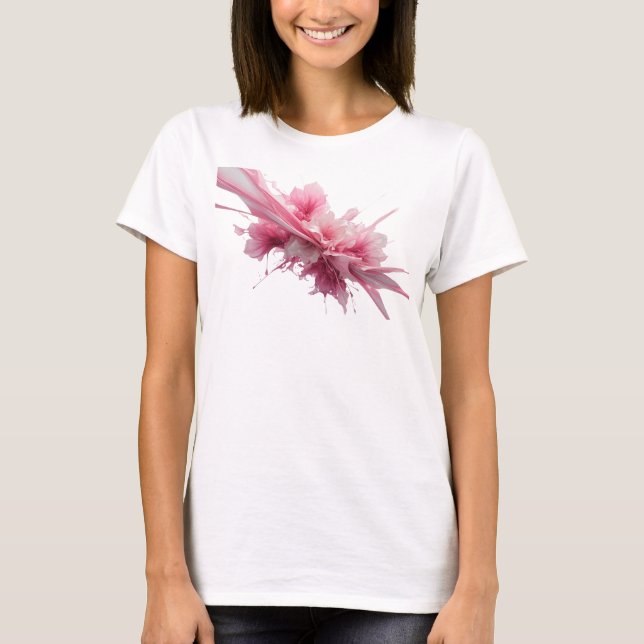 Snygg Rosa ROSA FÄRGSPLÄTT Textdesign T Shirt (Framsida)