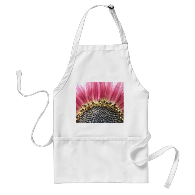Snygg Rosa Solros Apron Förkläde (Framsidan)