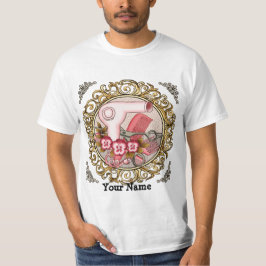 Snygg Rosa Stilla Skönhetssköterska T-Shirt