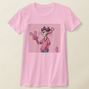 Snygg Rosa Tecknad Katt Tröja Retro Tecknad Djur