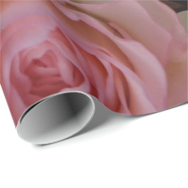 Snygg Rosa Vit ros Flower Bouquet Blommigt Presentpapper