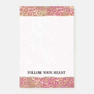 Snygg Rosa Zebra Gnistra Glitter Post-it Block
