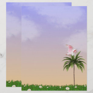 Snygg Roseate Spoonbill Stationery