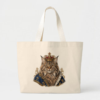 Snygg Royal Maine Coon Katt Kasseväska Jumbo Tygkasse