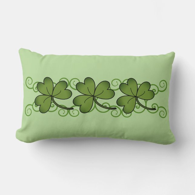 Snygg Rulla och Shamrock Lumbar Pillow Lumbarkudde (Framsida)