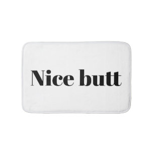 Snygg rumslig typografi i humor badrumsmatta
