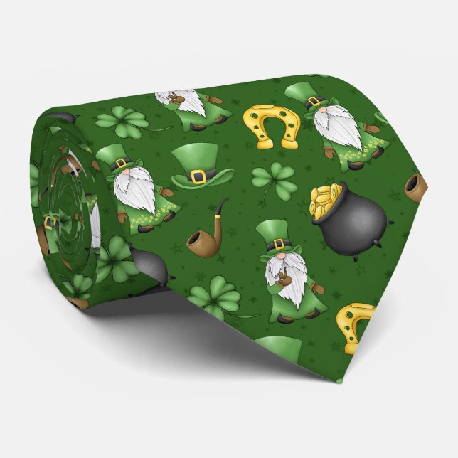 Snygg rutig St. Patrick's Day-mönster leprechaun  Slips (Rullad)