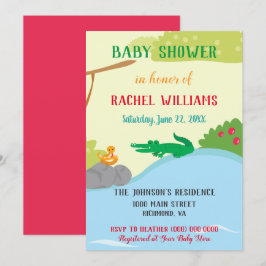 Snygg Safari Baby Shower Inbjudningar