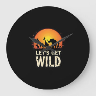 Snygg Safari-design för män kvinnor barn Safari An Stor Klocka