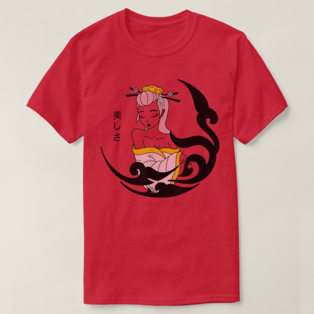 Snygg Sakura Princess Japansk Stil T Shirt (Design framsida)