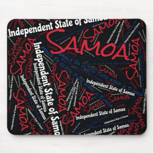 Snygg Samoa Flagga Färg Patriotic Musmatta