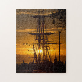 Snygg San Diego Sunset med Tall-Mast-Frakt Pussel