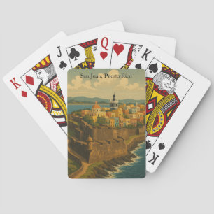 Snygg San Juan Puerto Rico Retro Art Casinokort