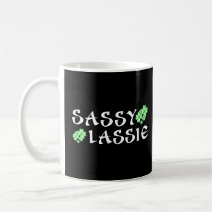 Snygg Sassy Lassie St patrick's day Funny för Kaffemugg