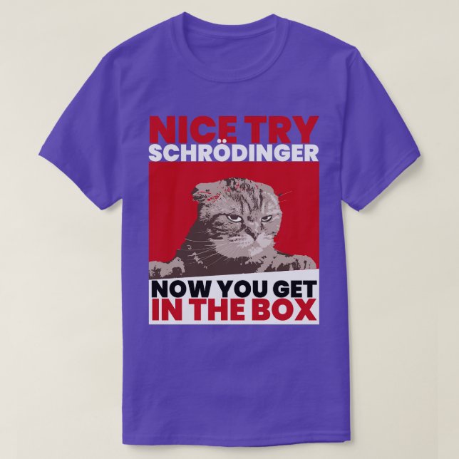 Snygg Schroedinger Schoedingers Cat T Shirt (Design framsida)