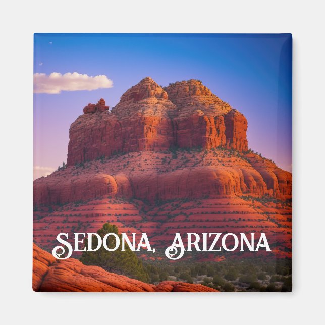 Snygg Sedona Arizona Red Sten Ligcape Art T Magnet (Framsidan)