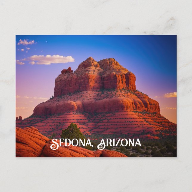 Snygg Sedona Arizona Red Sten Ligcape Art Vykort (Framsida)