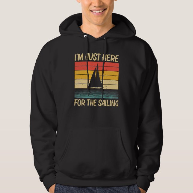 Snygg segling för män kvinnor båt nautisk segel B Hoodie (Framsida)