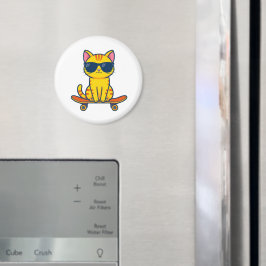 Snygg seriefigur på skateboard med solglasögon för magnet