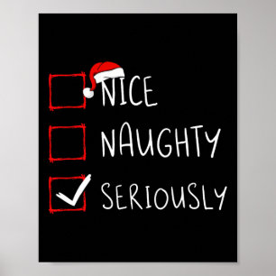 Snygg, seriös jullista Julafton Santa C Poster