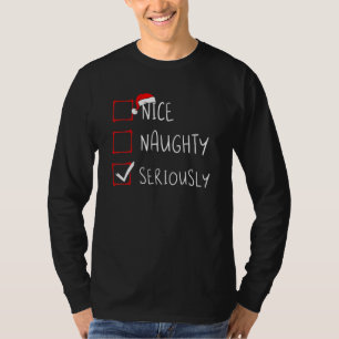 Snygg, seriös jullista Julafton Santa C T Shirt