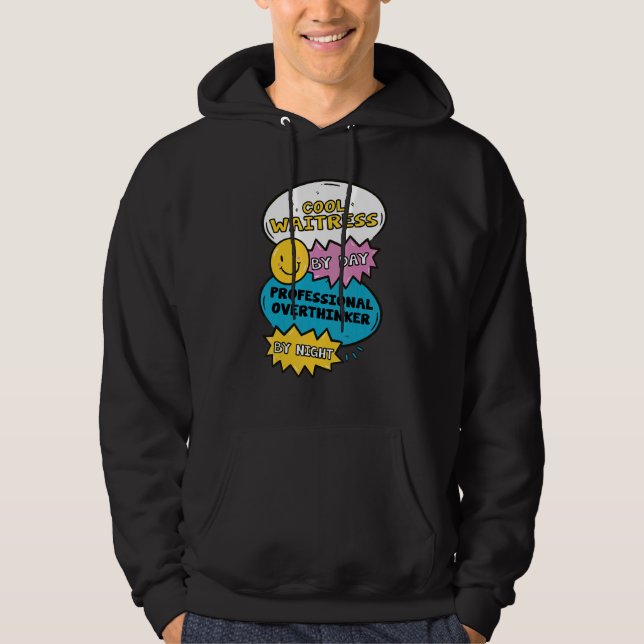 Snygg servitris på dagtid, professionell överanaly hoodie (Framsida)
