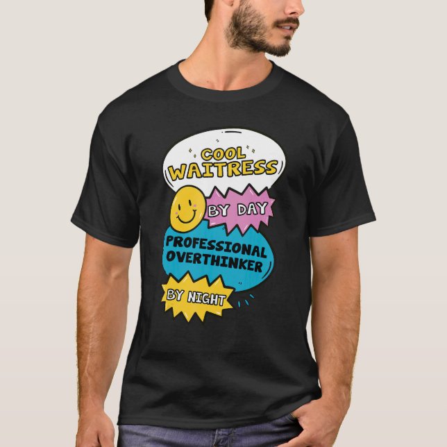 Snygg servitris på dagtid professionell överanalys t shirt (Framsida)