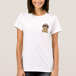 Snygg Sfinx med Bling & Solglasögon T Shirt