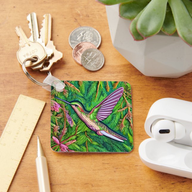 Snygg Shabby chic Little Hummingbird. Nyckelring (Skrivbord)