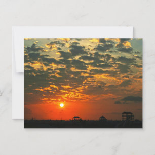 Snygg Silhouette Sunset Vykort