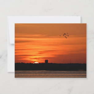 Snygg Silhouette Sunset Vykort