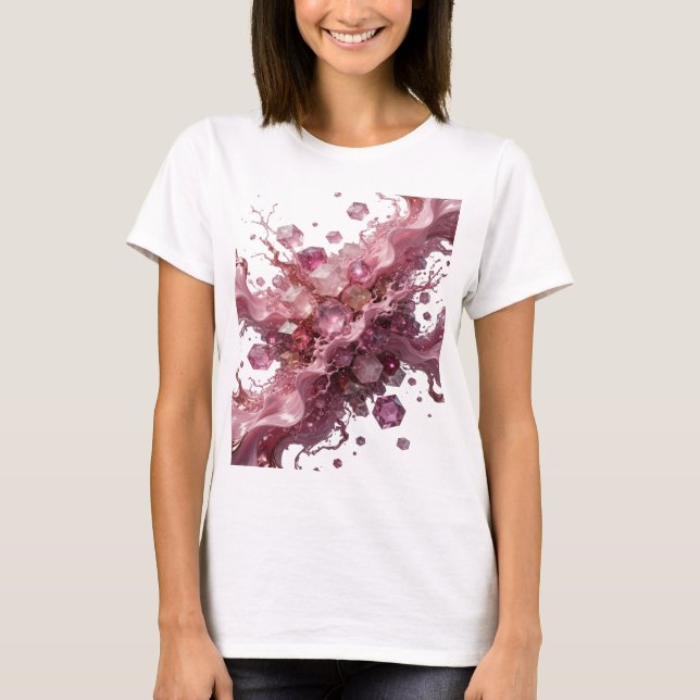 Snygg silver CRYSTAL CANDY slogan t-shirt (Framsida)