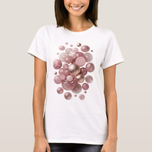 Snygg silver RÖDA BOLLAR OCH STJÄRNOR Grafisk T-sh T Shirt