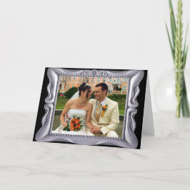 Snygg silverram Till foga foto här Kort