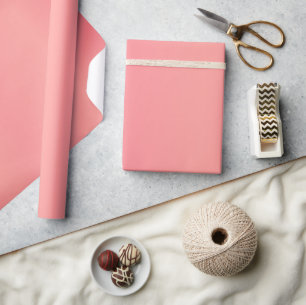 Snygg Simple Sheen Coral Satin Presentpapper