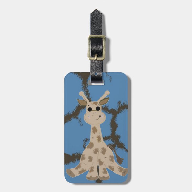 Snygg sittande giraff bagagebricka (Vertikal Framsida)