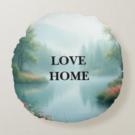 Snygg Sjö Round Pillow Rund Kudde