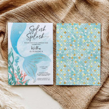 Snygg Sjöjungfru Girl-Födelsedagsfest