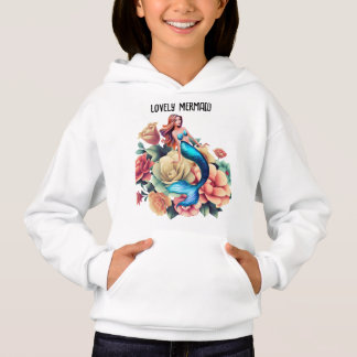 Snygg Sjöjungfru Girls Hoodies & Sweatshirtss. T Shirt