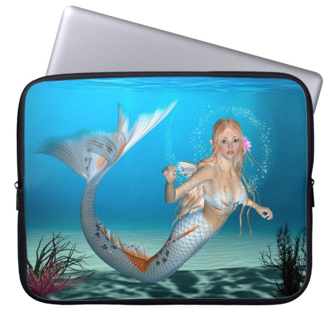 Snygg Sjöjungfru Laptop Sleeve (Framsidan)